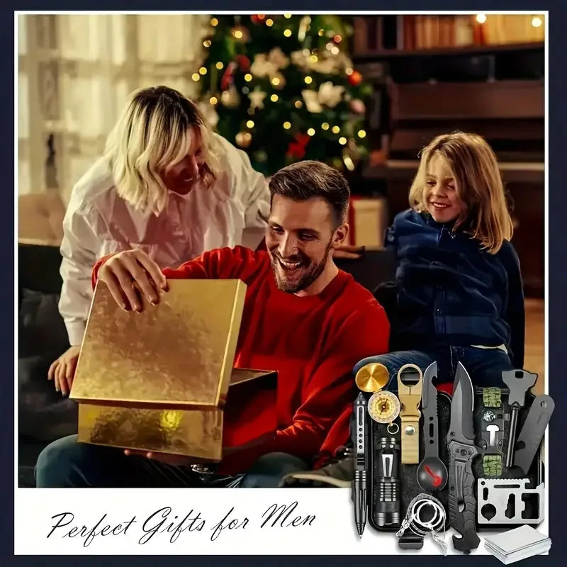 18in1 Multifunctional Emergency Equipment Outdoor Survival Kit Military Outdoor Travel Exploration Camping Tools First Aid Kits