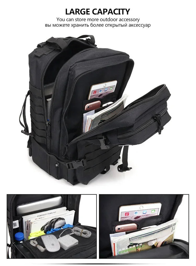 30/50L Tactical Backpack – Outdoor Survival & Hiking Molle Pack