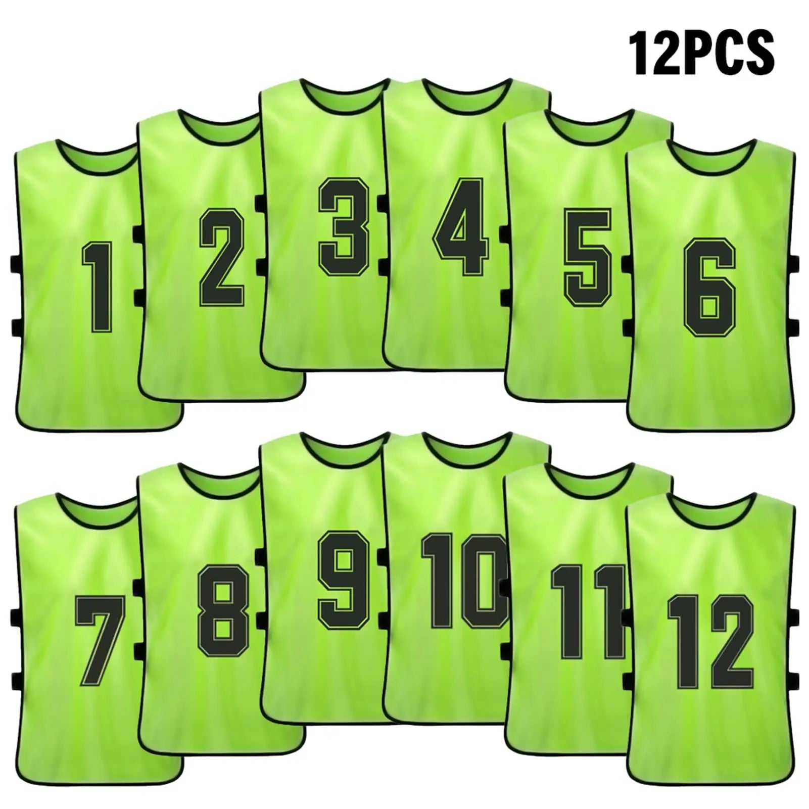 6/12PCS Kids’ Sports Pinnies – Quick-Dry Training Jerseys
