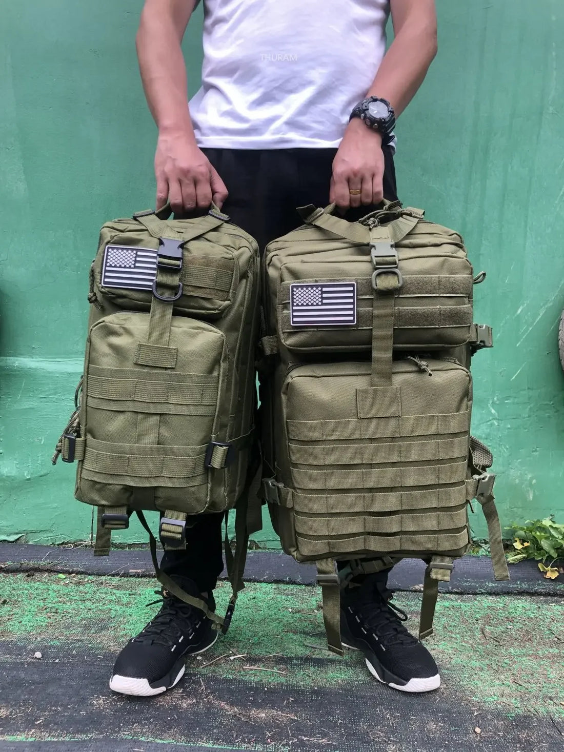 Tactical Nylon Backpack – 25L/50L Waterproof Outdoor Rucksack