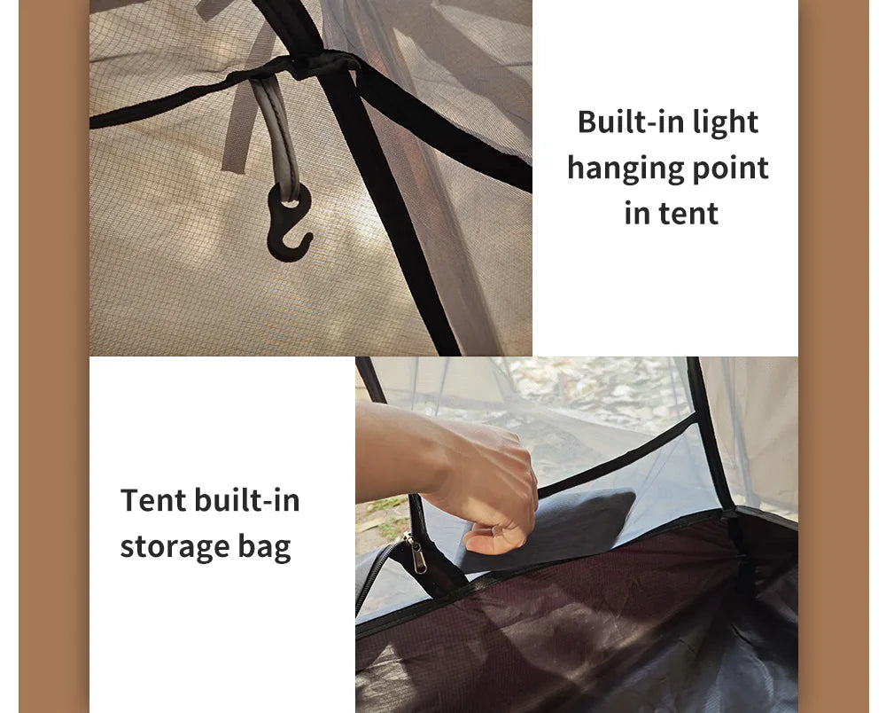 2-Person Fireproof Winter Tent – Waterproof 4-Season Dome with Stove Jack