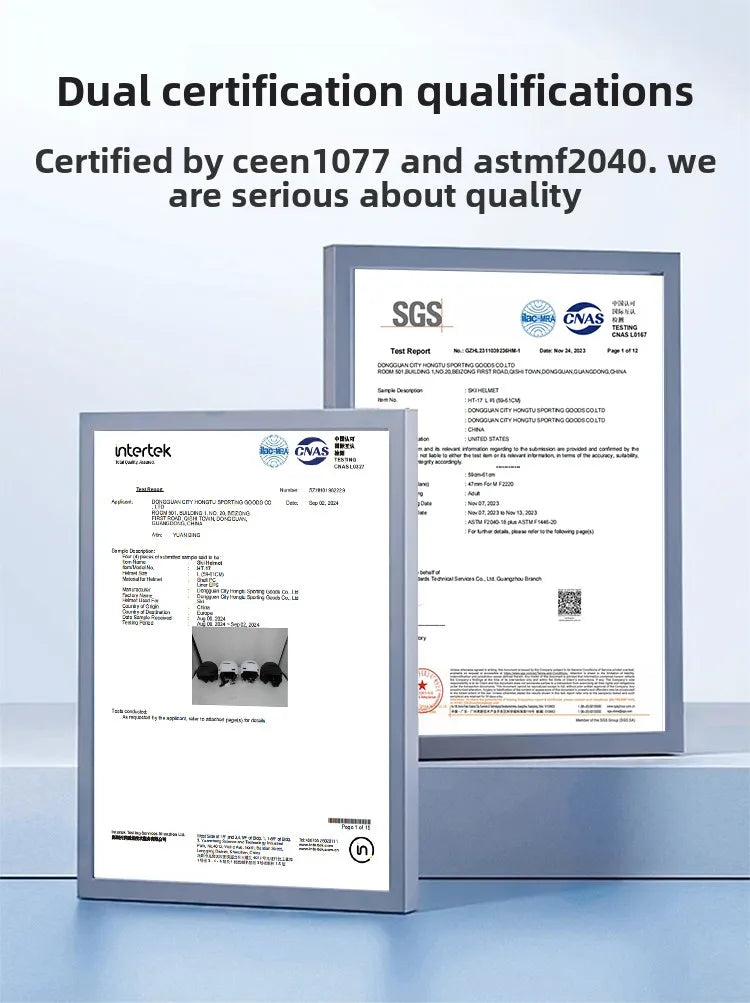 Eastinear Ski Helmet with Integrated Snow Glasses – Half-Cover Safety Helmet for Men & Women