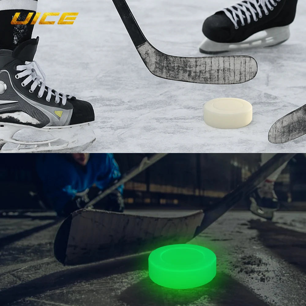 Luminous Ice Hockey Pucks – Glowing PVC Training Pucks, Durable Rubber, 5/10pcs