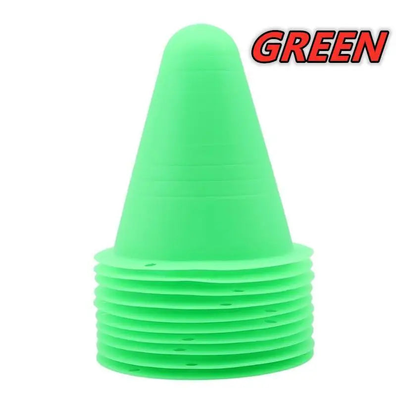 10PCS Football Training Marker Cones – Sports Practice Equipment