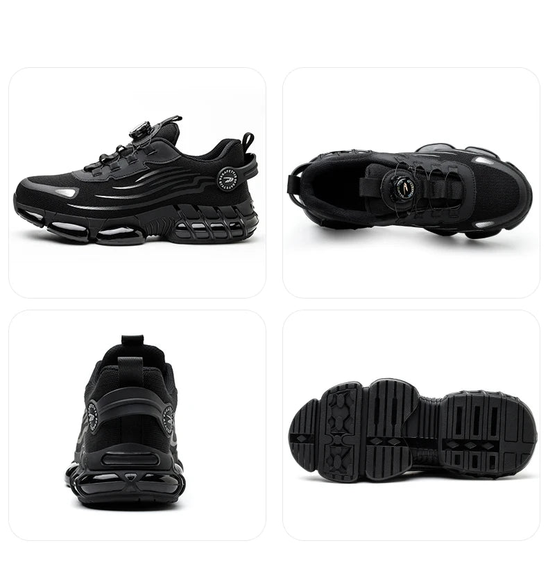 Breathable Anti-Smash Labour Shoes – Lace-Free Soft Sole Safety Footwear