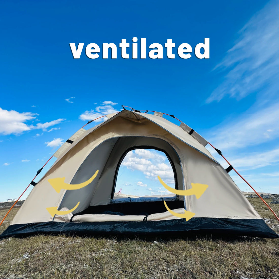 Automatic Pop-Up Outdoor Tent – Rain & Sun Protection for 4 People
