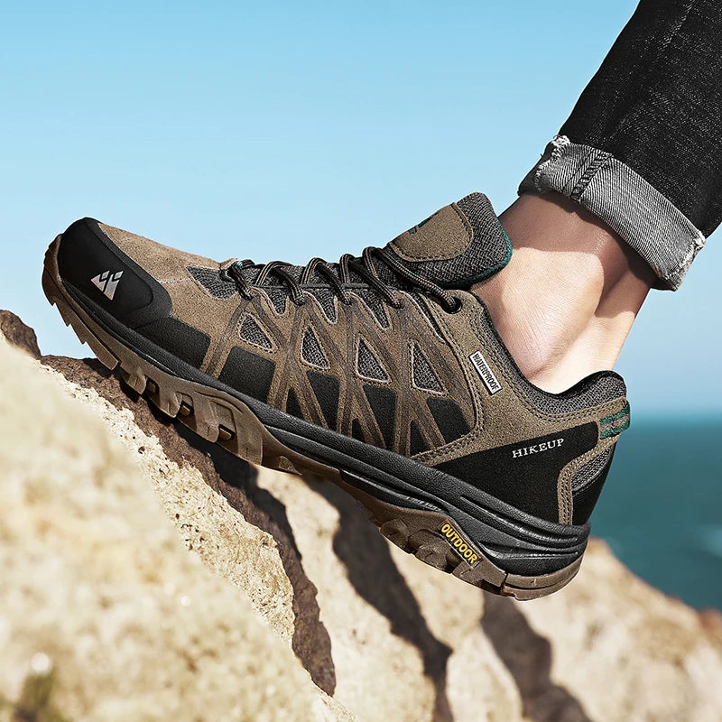 HIKEUP Men’s Hiking Shoes – Breathable Outdoor Trekking Sneakers