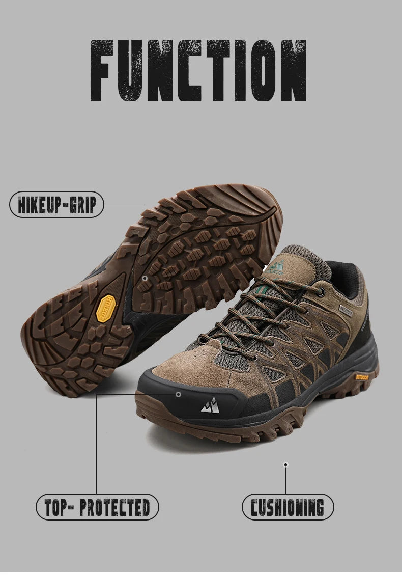 HIKEUP Men’s Hiking Shoes – Breathable Outdoor Trekking Sneakers