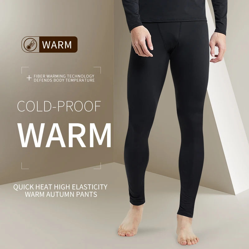 Men’s Warm Plush Pants – Winter Sports Bottoms Slim Fit