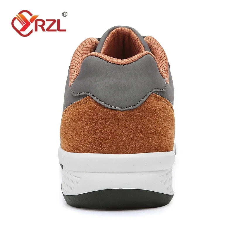YRZL Men’s Waterproof Sneakers – Leather Walking & Sports Shoes