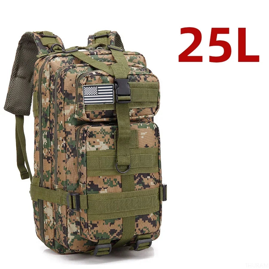 Tactical Nylon Backpack – 25L/50L Waterproof Outdoor Rucksack