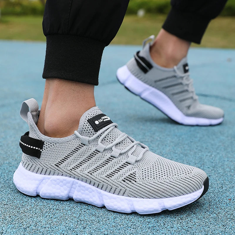 Men’s Summer Running Shoes – Breathable Mesh, Soft Sole, Outdoor Sneakers