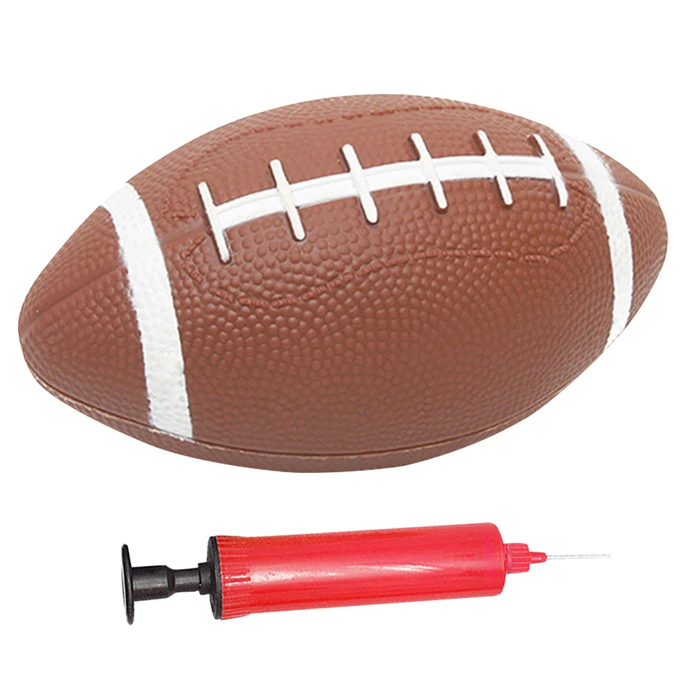 Teenagers American Football – Anti-Slip Small Rugby Ball with Inflator for Kids Training & Games