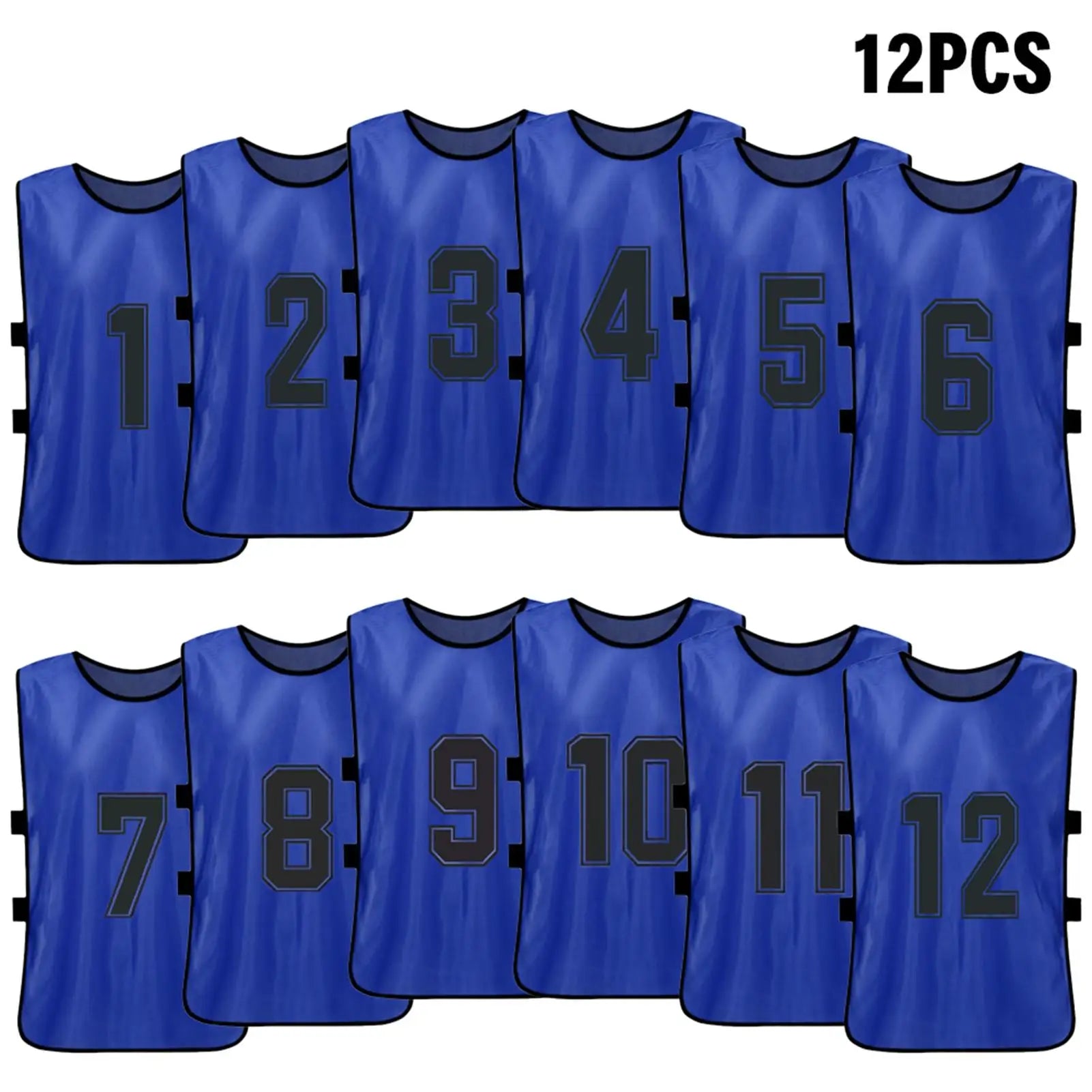6/12PCS Kids’ Sports Pinnies – Quick-Dry Training Jerseys