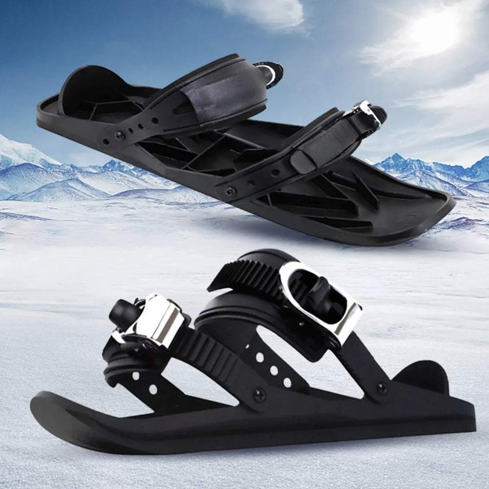Mini Short Ski Skates – Adjustable Skiboards Boots for Winter Outdoor Sports
