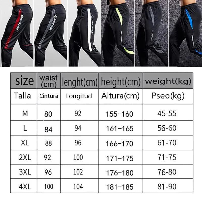 Men’s Sports Running Pants – Zipper Pocket Training Trousers