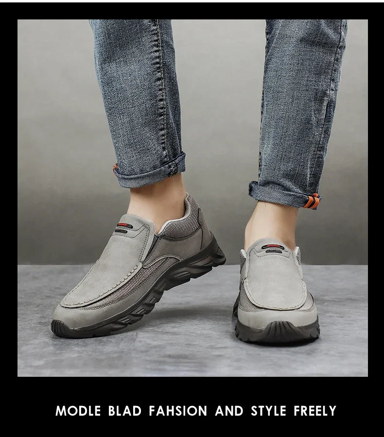 2024 Men’s Leather Casual Shoes – Breathable Loafers & Sneakers