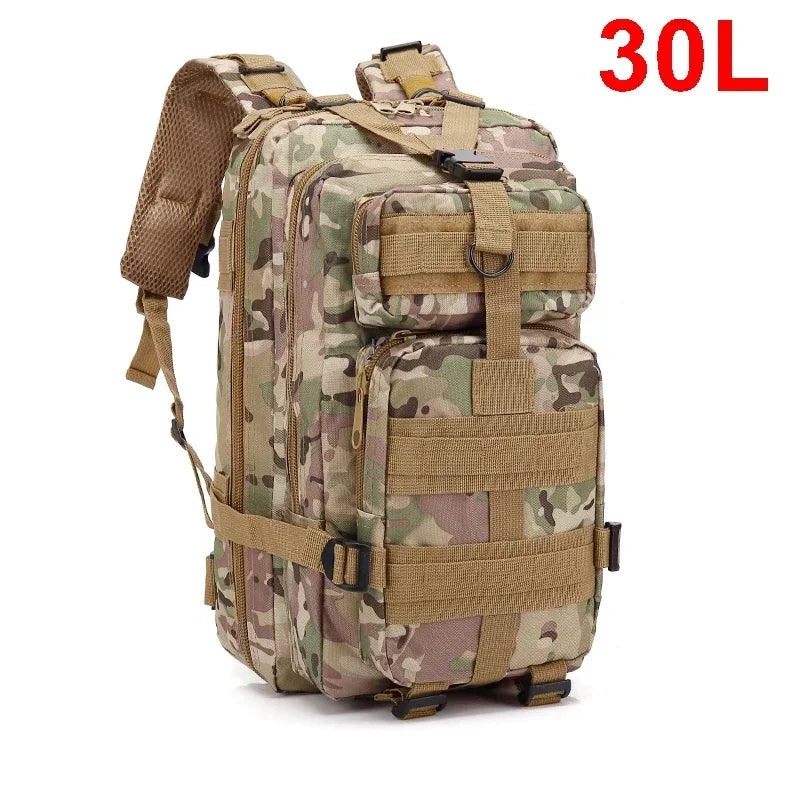 30/50L Tactical Backpack – Outdoor Survival & Hiking Molle Pack