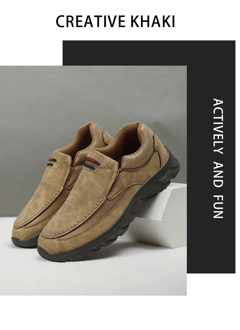 2024 Men’s Leather Casual Shoes – Breathable Loafers & Sneakers