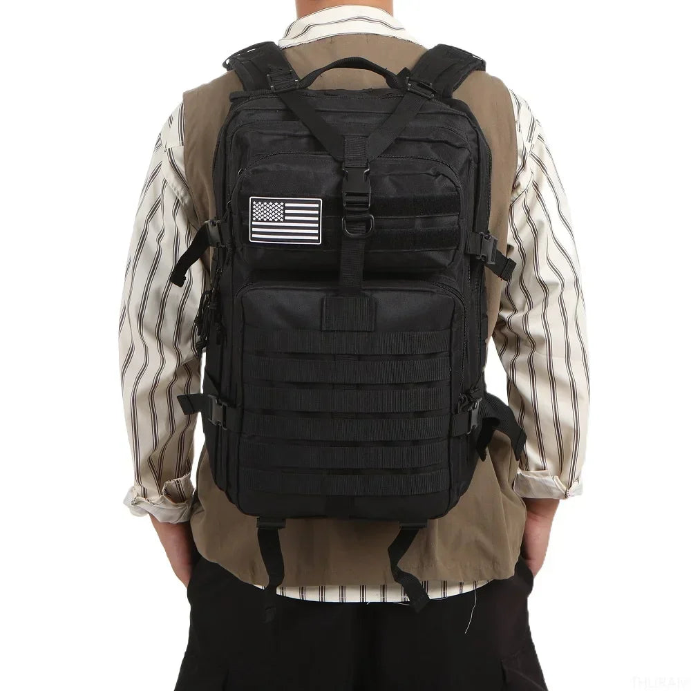 Tactical Nylon Backpack – 25L/50L Waterproof Outdoor Rucksack