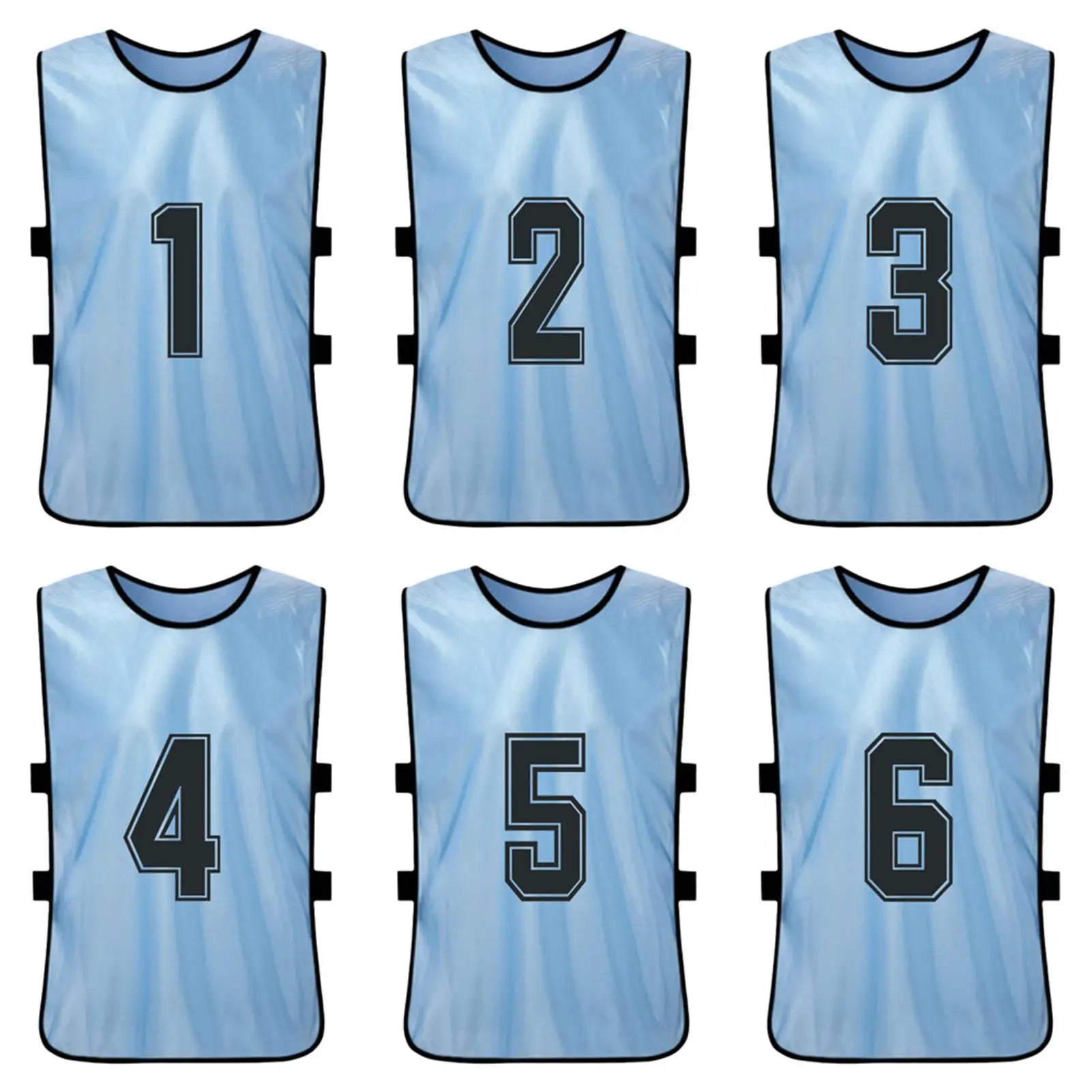 6/12PCS Kids’ Sports Pinnies – Quick-Dry Training Jerseys