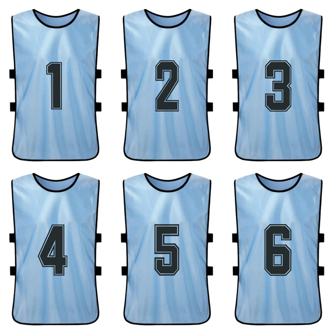 6/12PCS Kids’ Sports Pinnies – Quick-Dry Training Jerseys