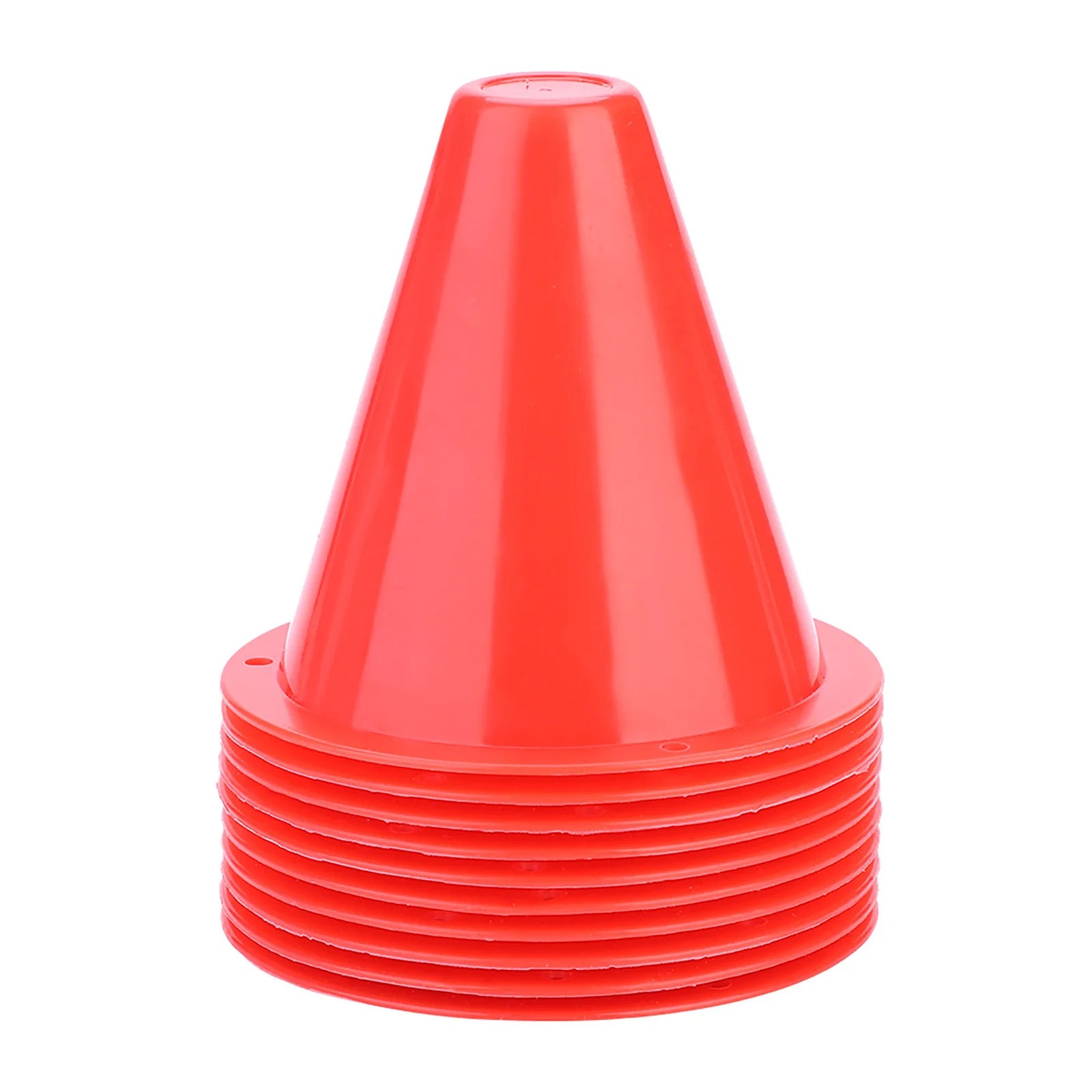 10Pcs Soccer Training Cones – Plastic Football Marker Barriers