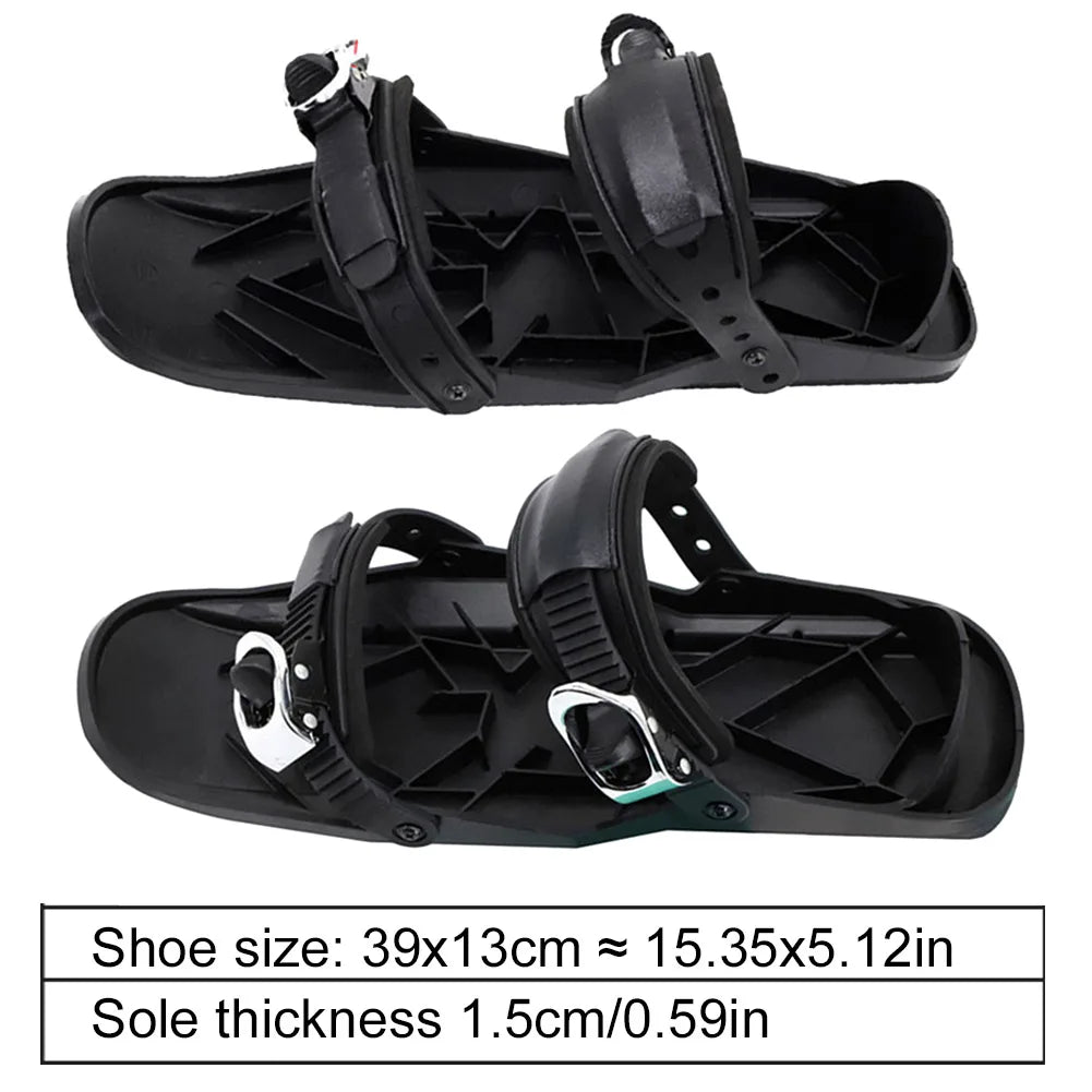 Mini Short Ski Skates – Adjustable Skiboards Boots for Winter Outdoor Sports