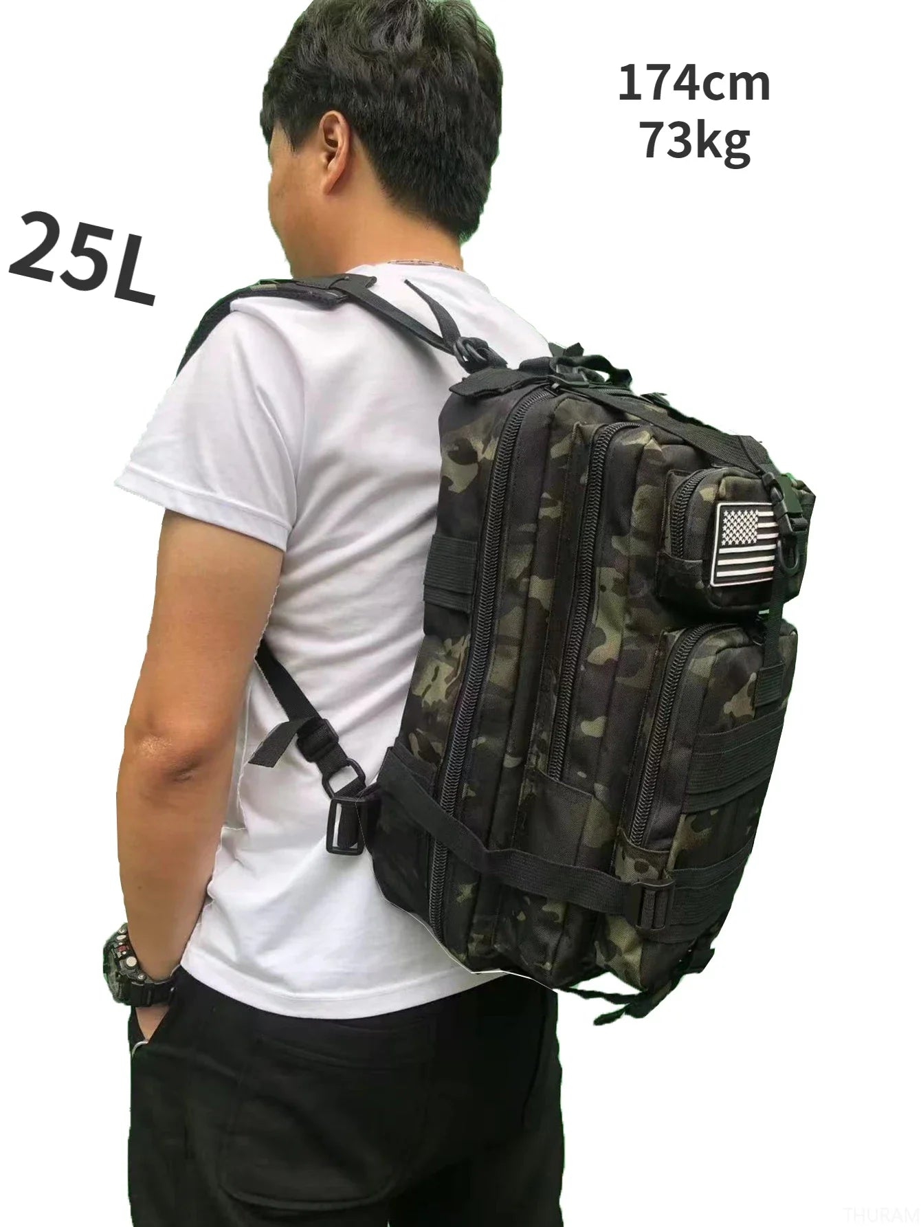 Tactical Nylon Backpack – 25L/50L Waterproof Outdoor Rucksack