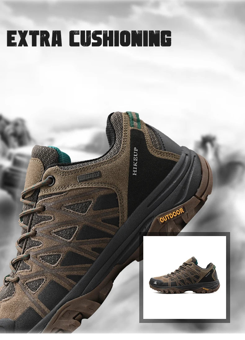 HIKEUP Men’s Hiking Shoes – Breathable Outdoor Trekking Sneakers