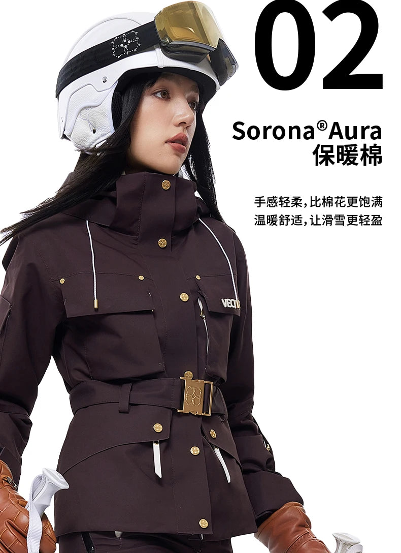 VECVEC Women’s Ski Jacket – Warm, Waterproof & Windproof Freestyle Coat