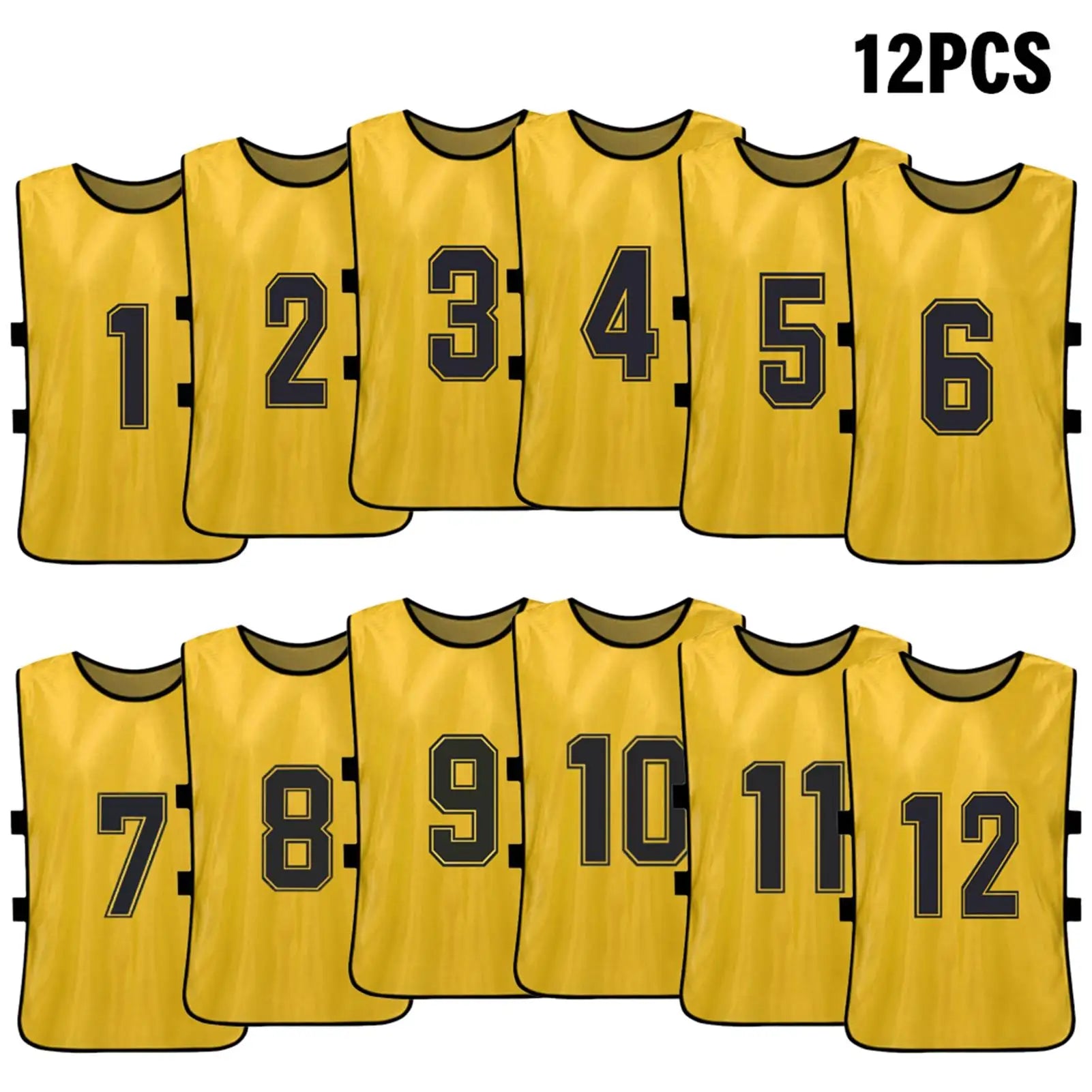 6/12PCS Kids’ Sports Pinnies – Quick-Dry Training Jerseys