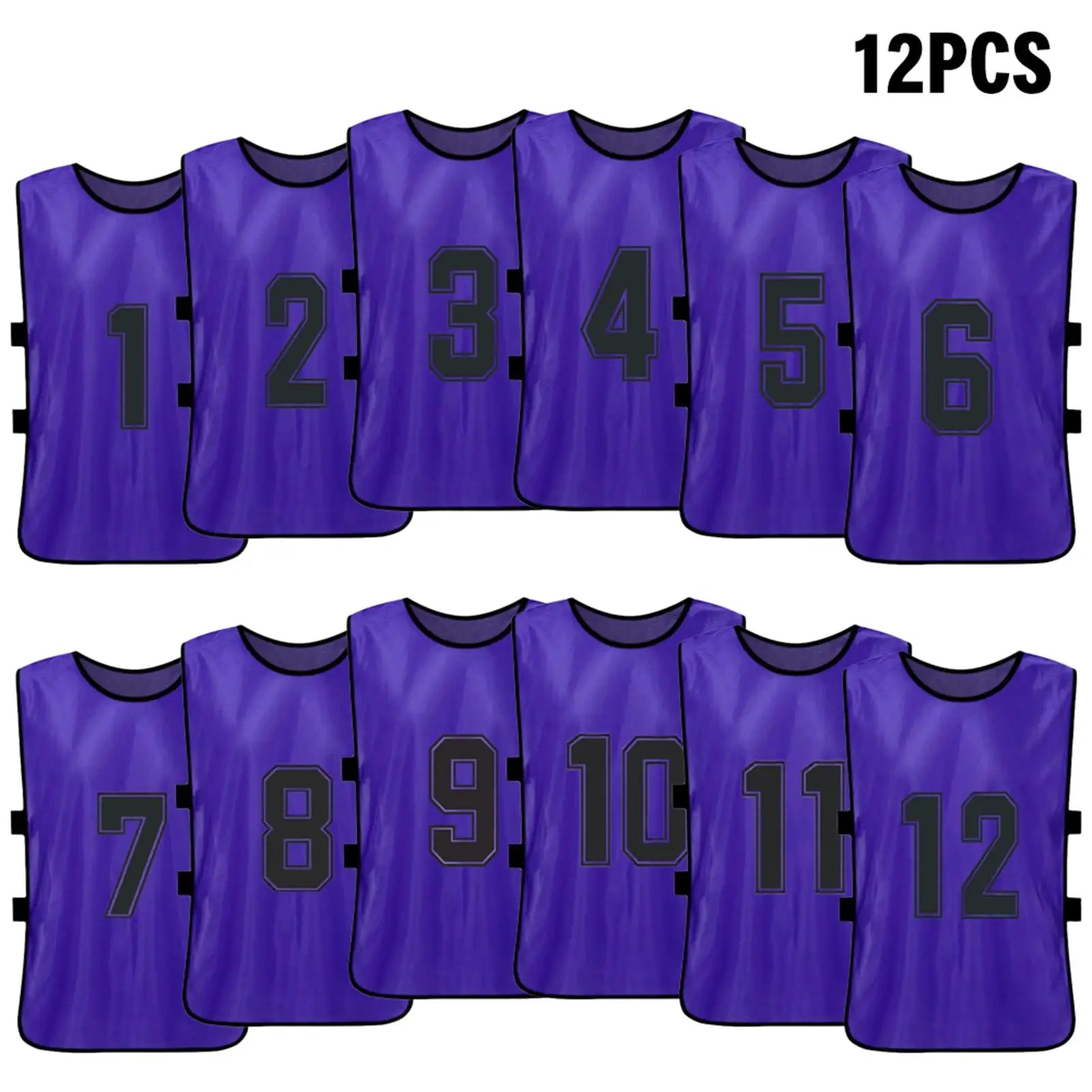 6/12PCS Kids’ Sports Pinnies – Quick-Dry Training Jerseys