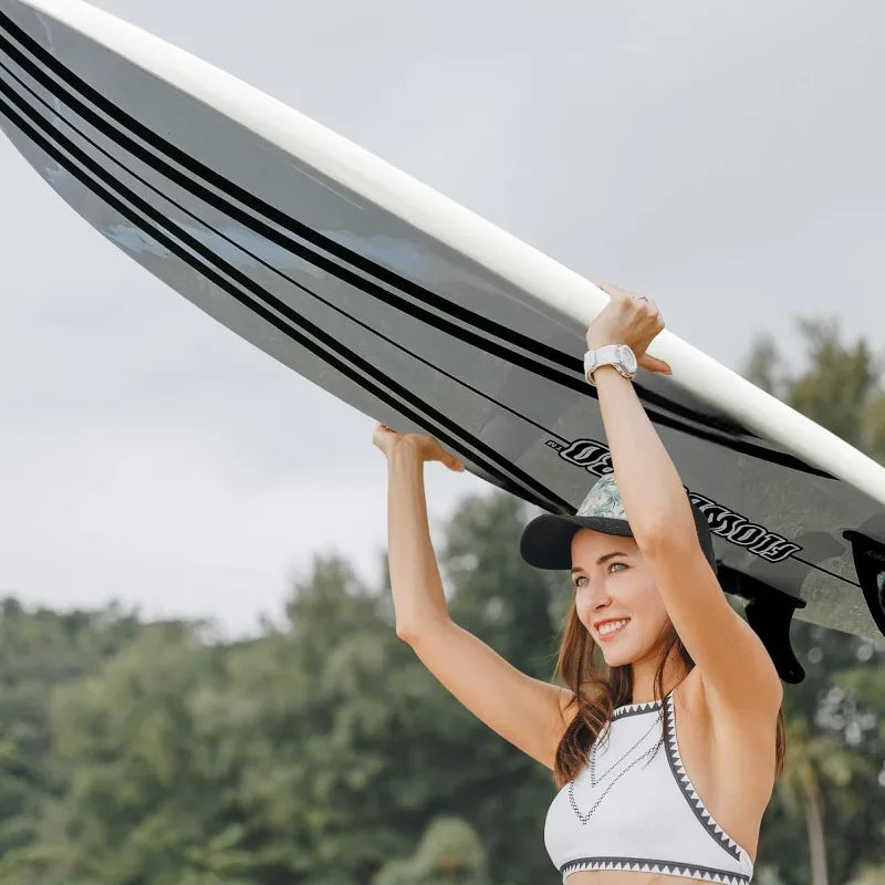 FLOWBOARD 6' Soft Foam Surfboard – 3 Fins, Leash & Wood Stringers