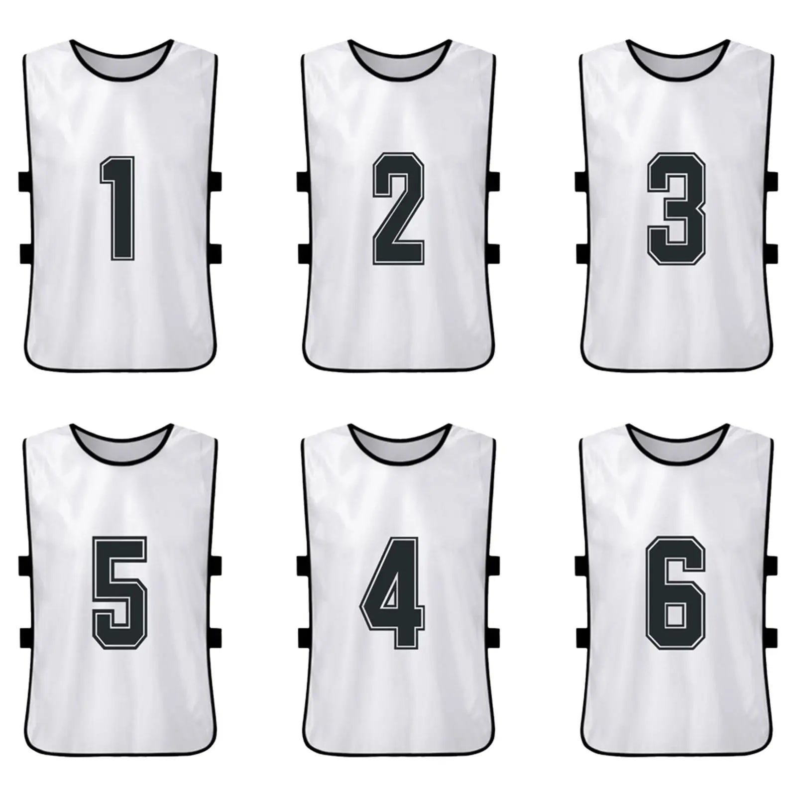 6/12PCS Kids’ Sports Pinnies – Quick-Dry Training Jerseys
