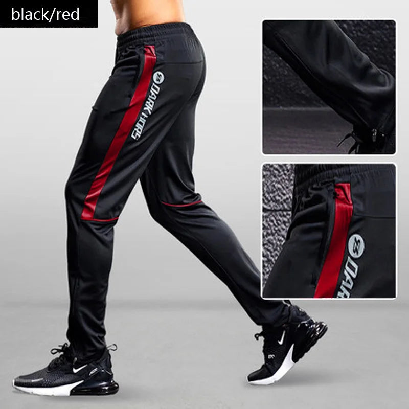 Men’s Sports Running Pants – Zipper Pocket Training Trousers