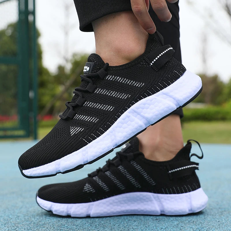 Men’s Summer Running Shoes – Breathable Mesh, Soft Sole, Outdoor Sneakers
