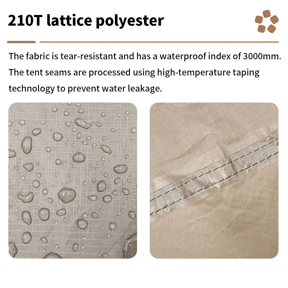 2-Person Fireproof Winter Tent – Waterproof 4-Season Dome with Stove Jack