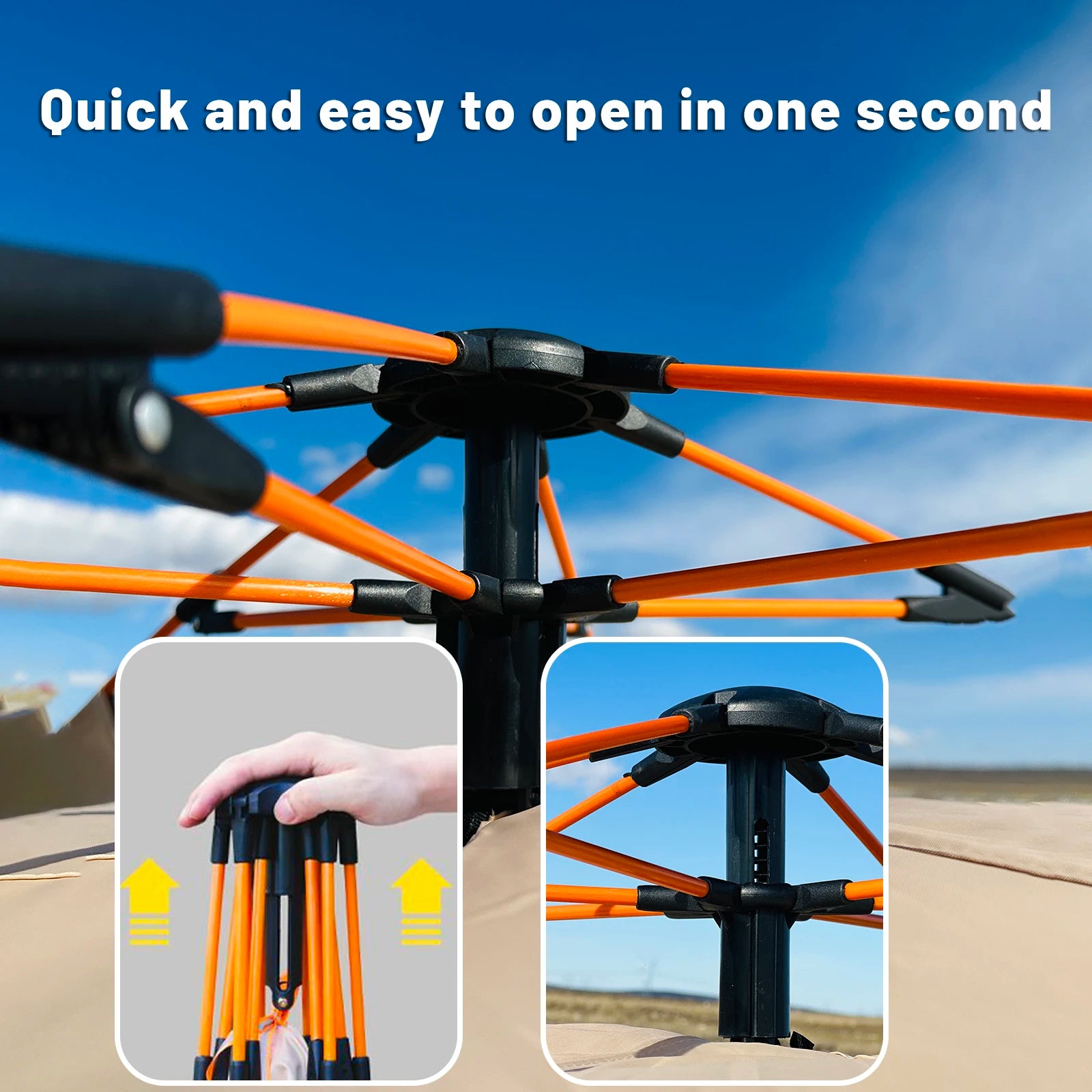 Automatic Pop-Up Outdoor Tent – Rain & Sun Protection for 4 People