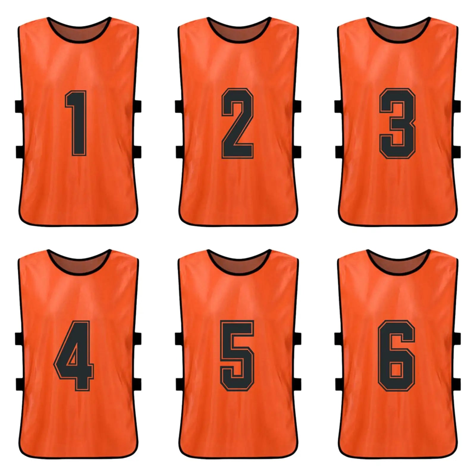 6/12PCS Kids’ Sports Pinnies – Quick-Dry Training Jerseys