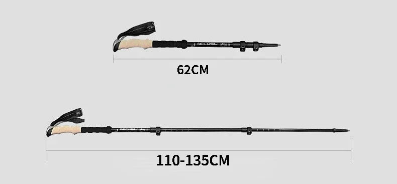 2PCS Trekking Poles – Ultralight Adjustable Hiking Walking Sticks with Quick Lock