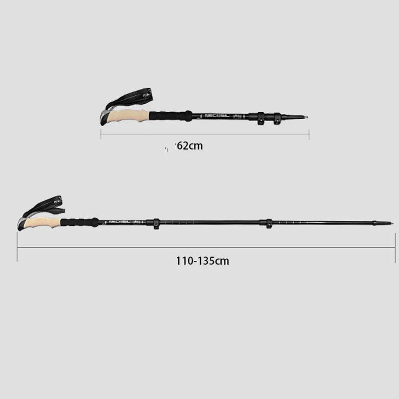 2PCS Trekking Poles – Ultralight Adjustable Hiking Walking Sticks with Quick Lock