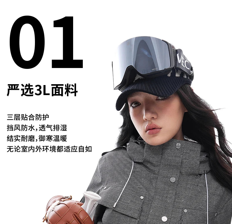 VECVEC Women’s Ski Jacket – Warm, Waterproof & Windproof Freestyle Coat