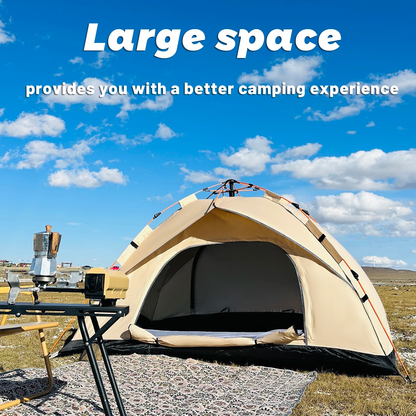 Automatic Pop-Up Outdoor Tent – Rain & Sun Protection for 4 People