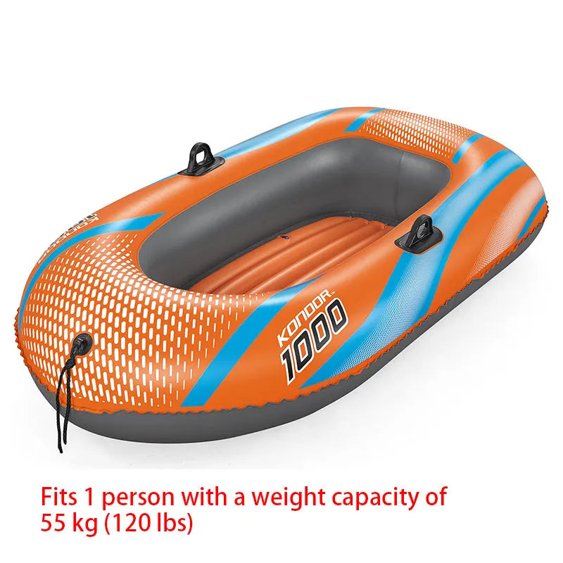 Bestway Inflatable Kayak – Heavy Duty PVC Rafting Boat for 1–3 Persons