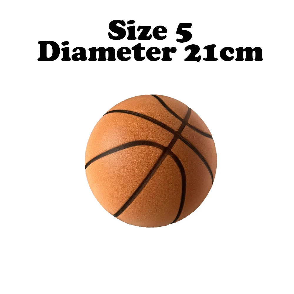 Silent Basketball – Airless Foam Indoor Training Ball, Quiet Dribbling, Size 5/6/7