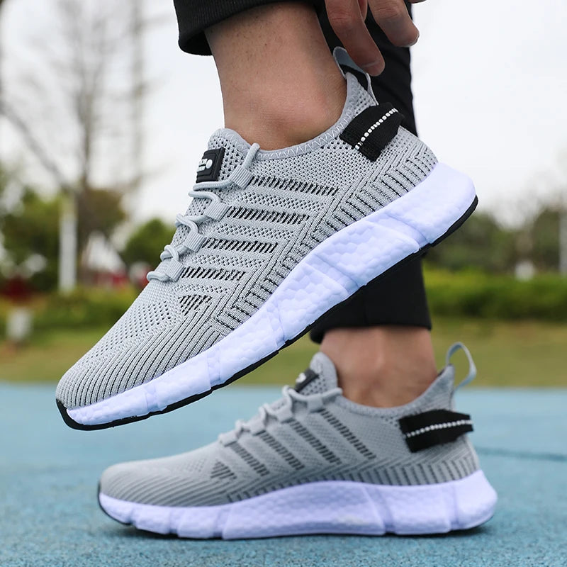 Men’s Summer Running Shoes – Breathable Mesh, Soft Sole, Outdoor Sneakers
