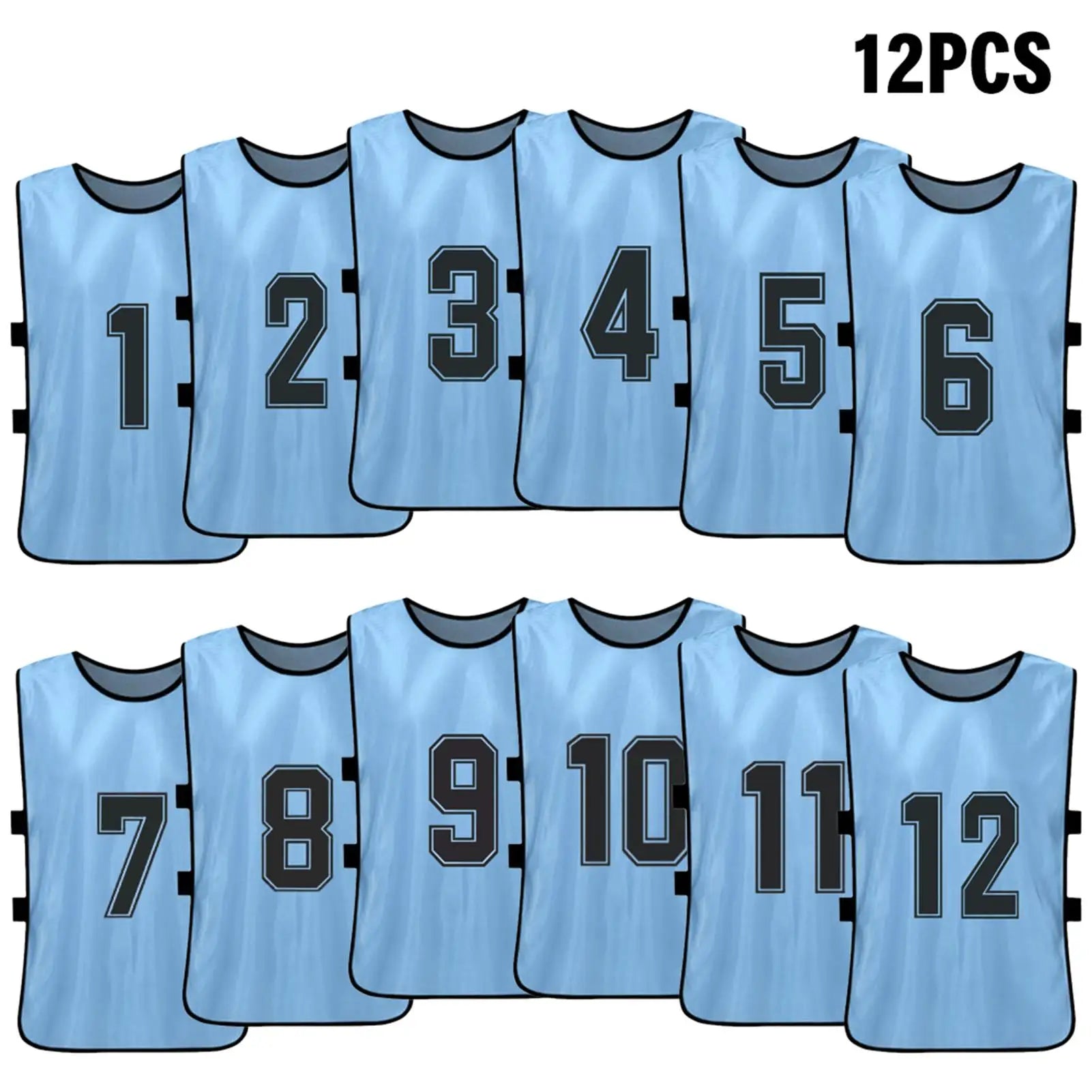 6/12PCS Kids’ Sports Pinnies – Quick-Dry Training Jerseys