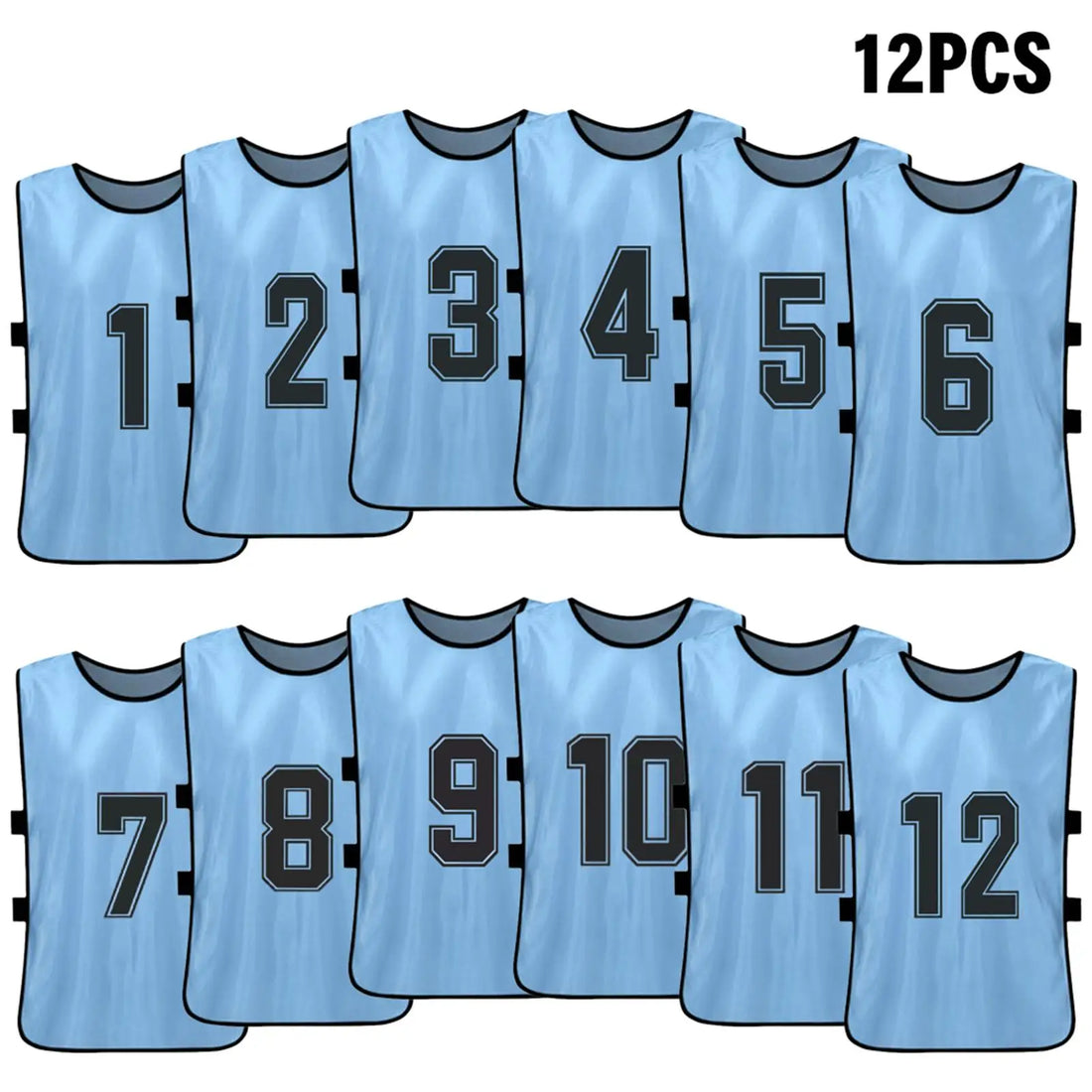 6/12PCS Kids’ Sports Pinnies – Quick-Dry Training Jerseys
