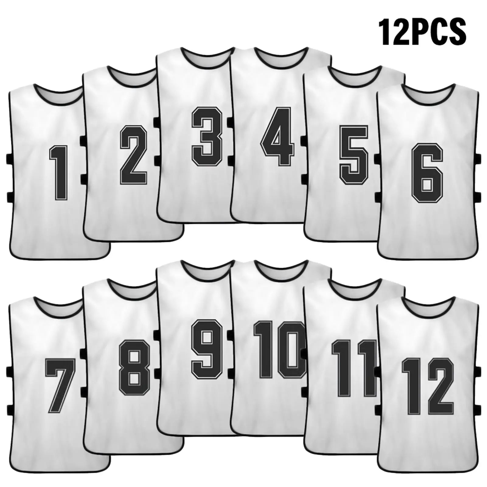 6/12PCS Kids’ Sports Pinnies – Quick-Dry Training Jerseys